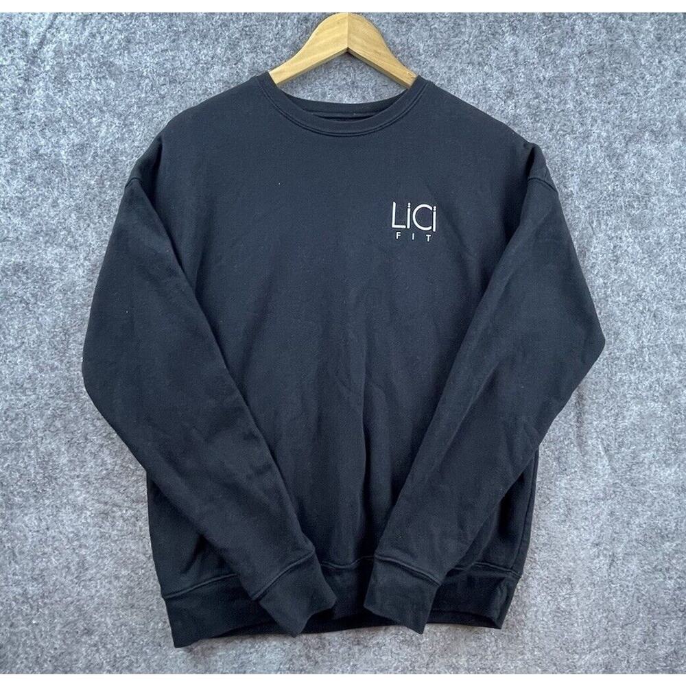 Lici Fit Sweatshirt Womens Medium Black Athleisure Athletic‎ Basic Minimalis